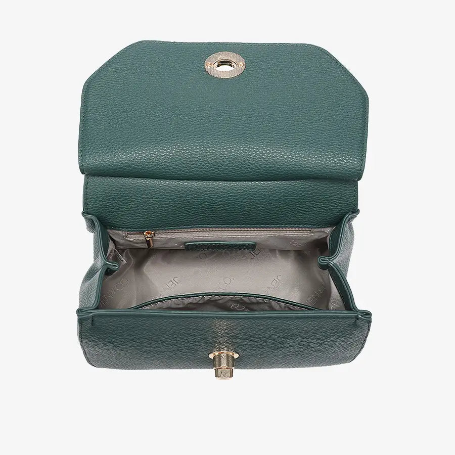 Lottie Twist Lock Crossbody Bag w/ Chain Strap