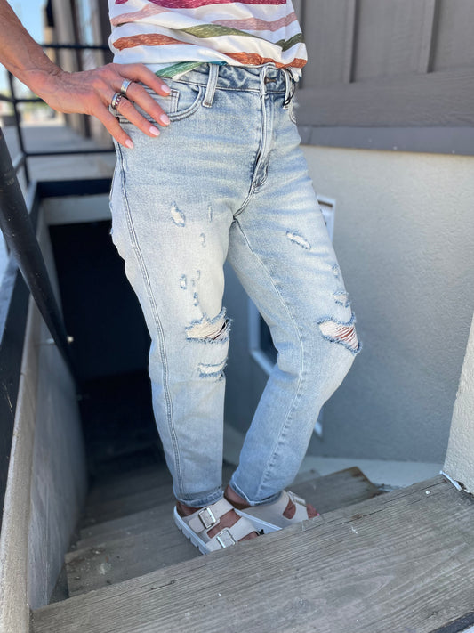 Jessie Judy Blue Distressed Jean