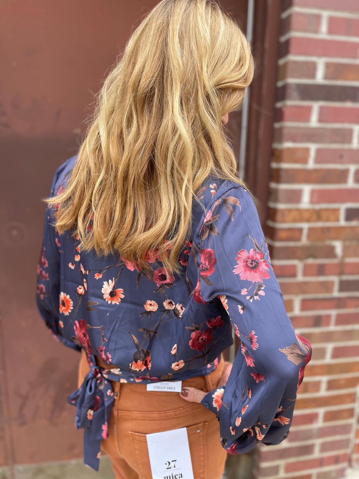 Amelia Floral Mock Neck