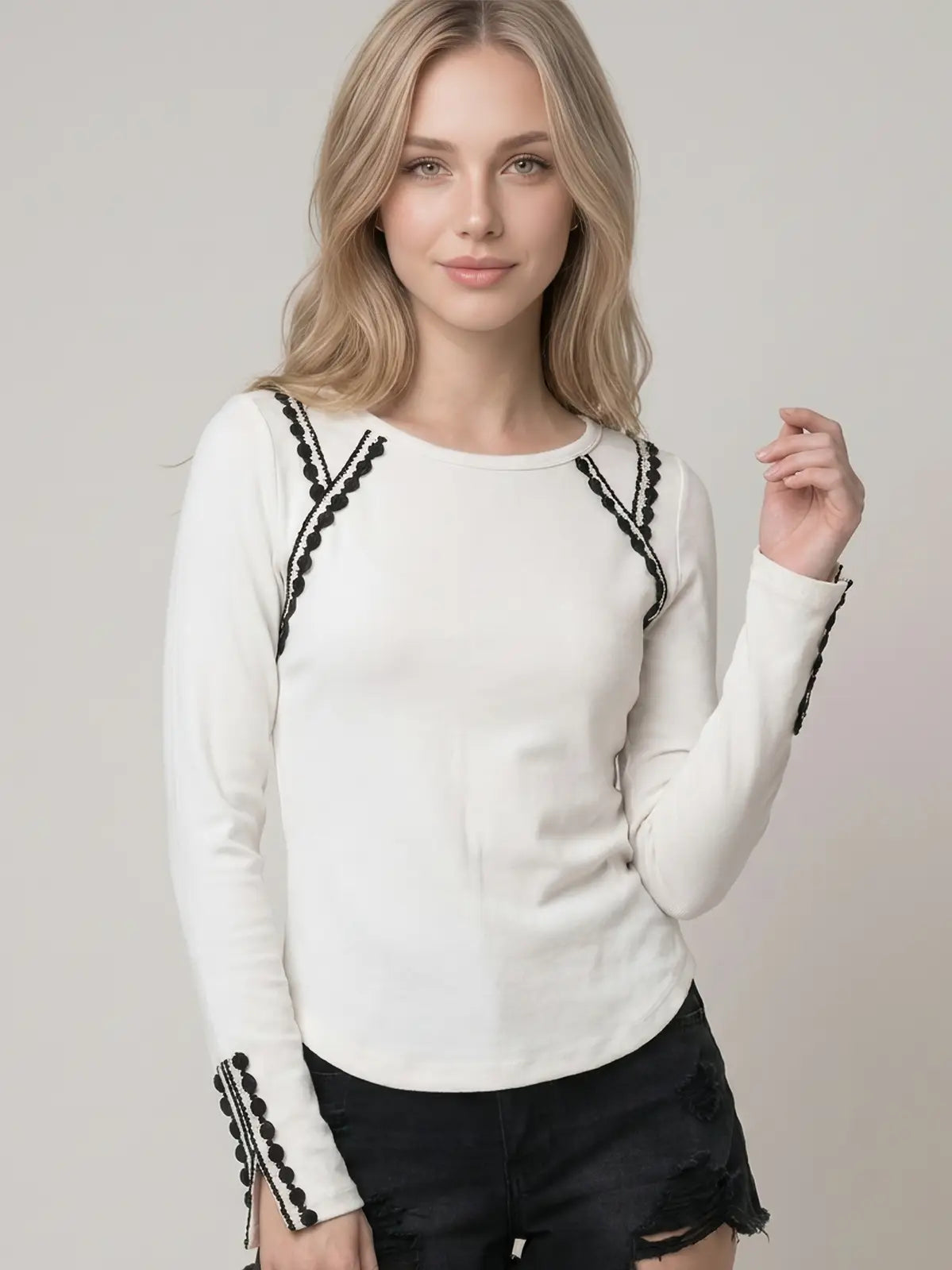 Aria Lace Trim Top
