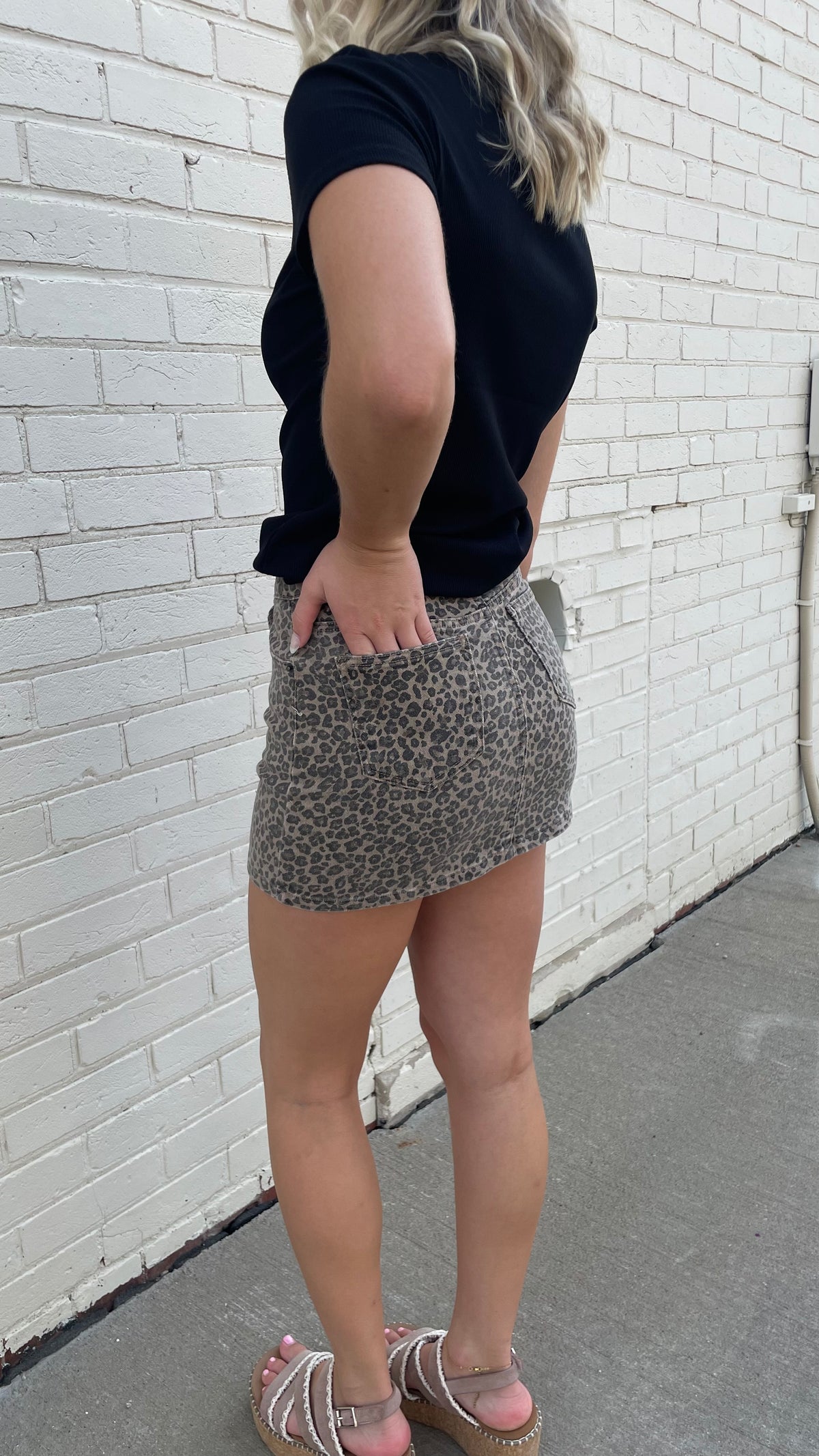 Jacksyn Leopard Mini Skirt