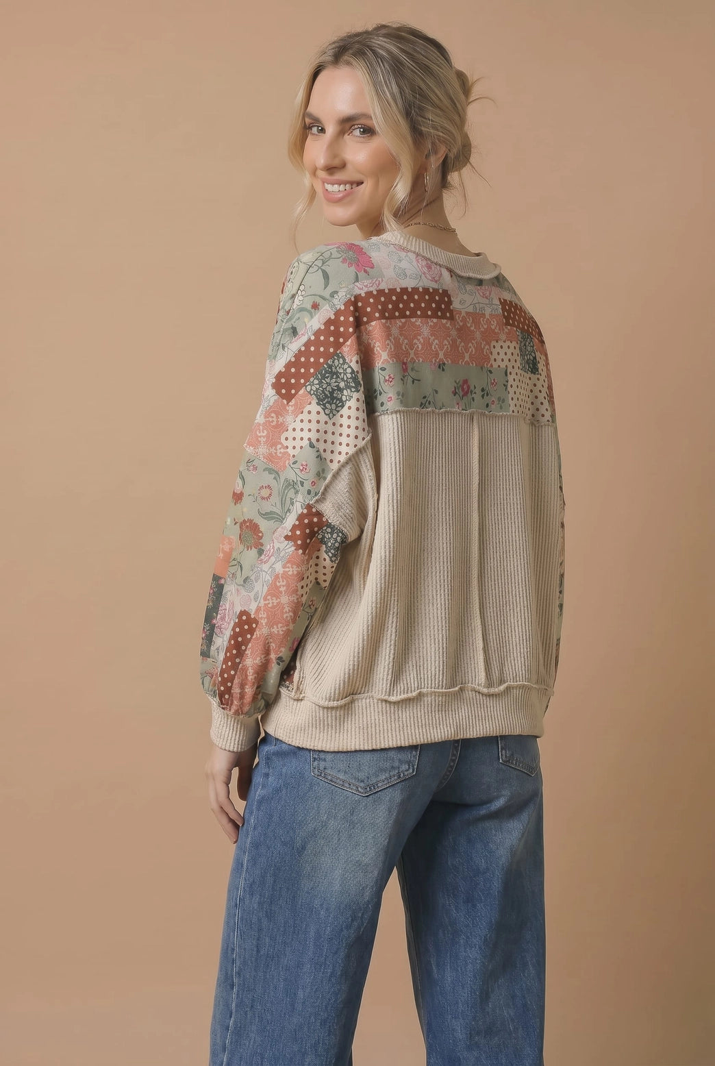 Cider Mixed Pattern Top