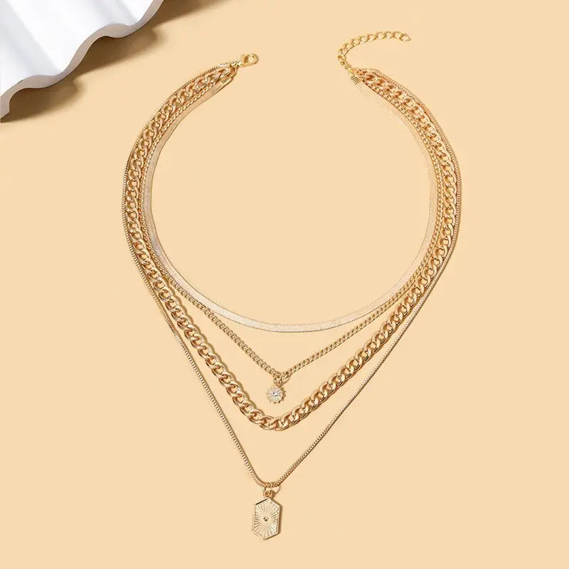 Double Charm Multi Layered Necklace