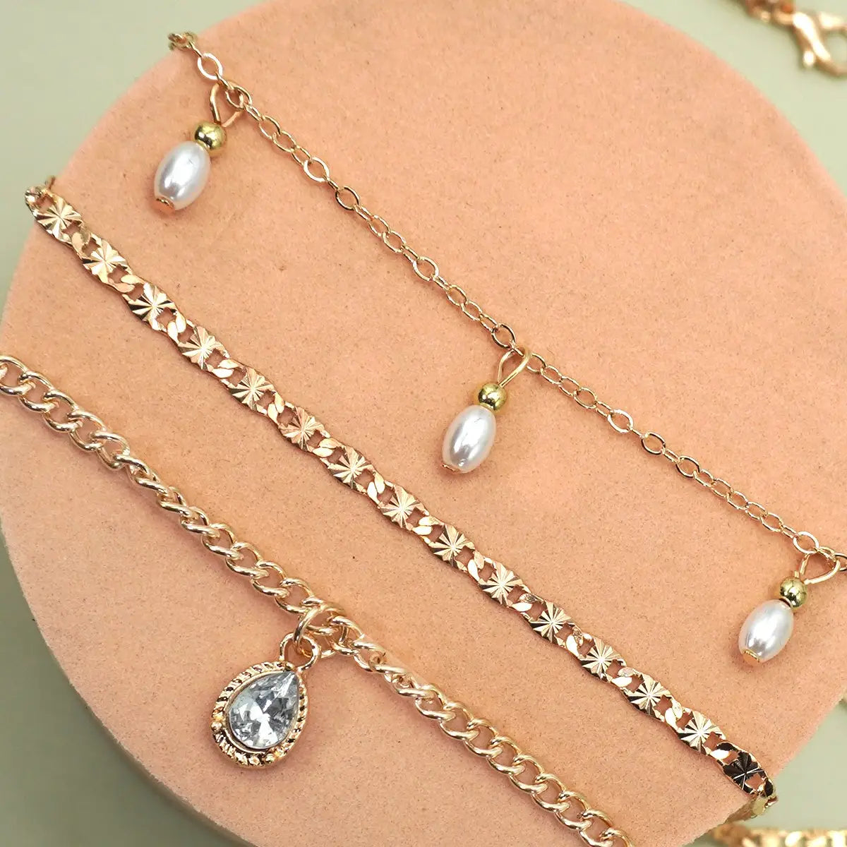 Pearl Accent Charm Necklace