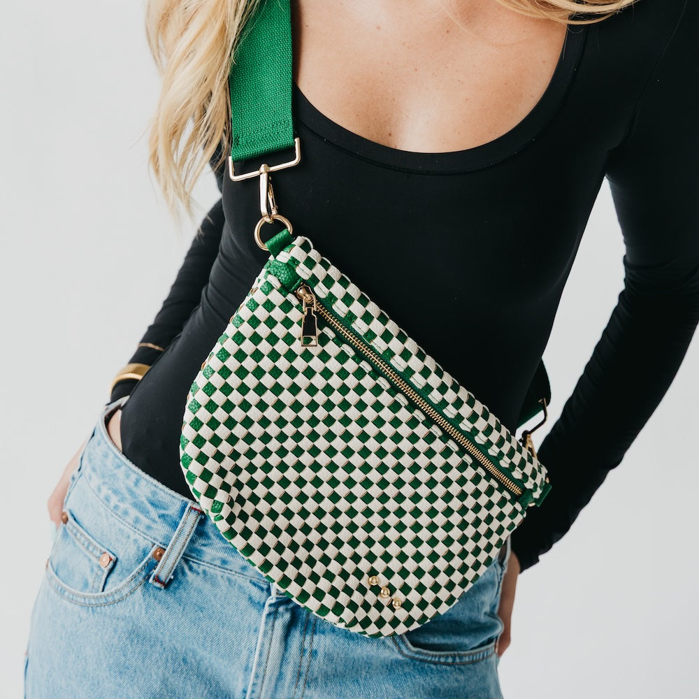 Green Checkered Westlyn Bum Bag