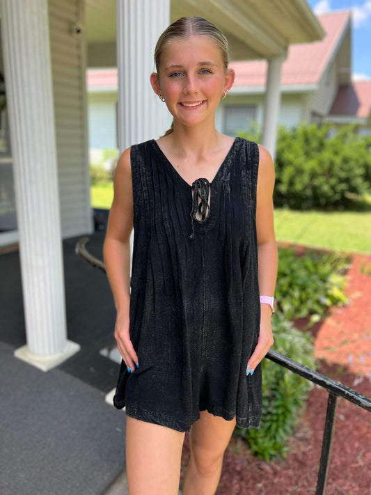 Shay Pleated Romper