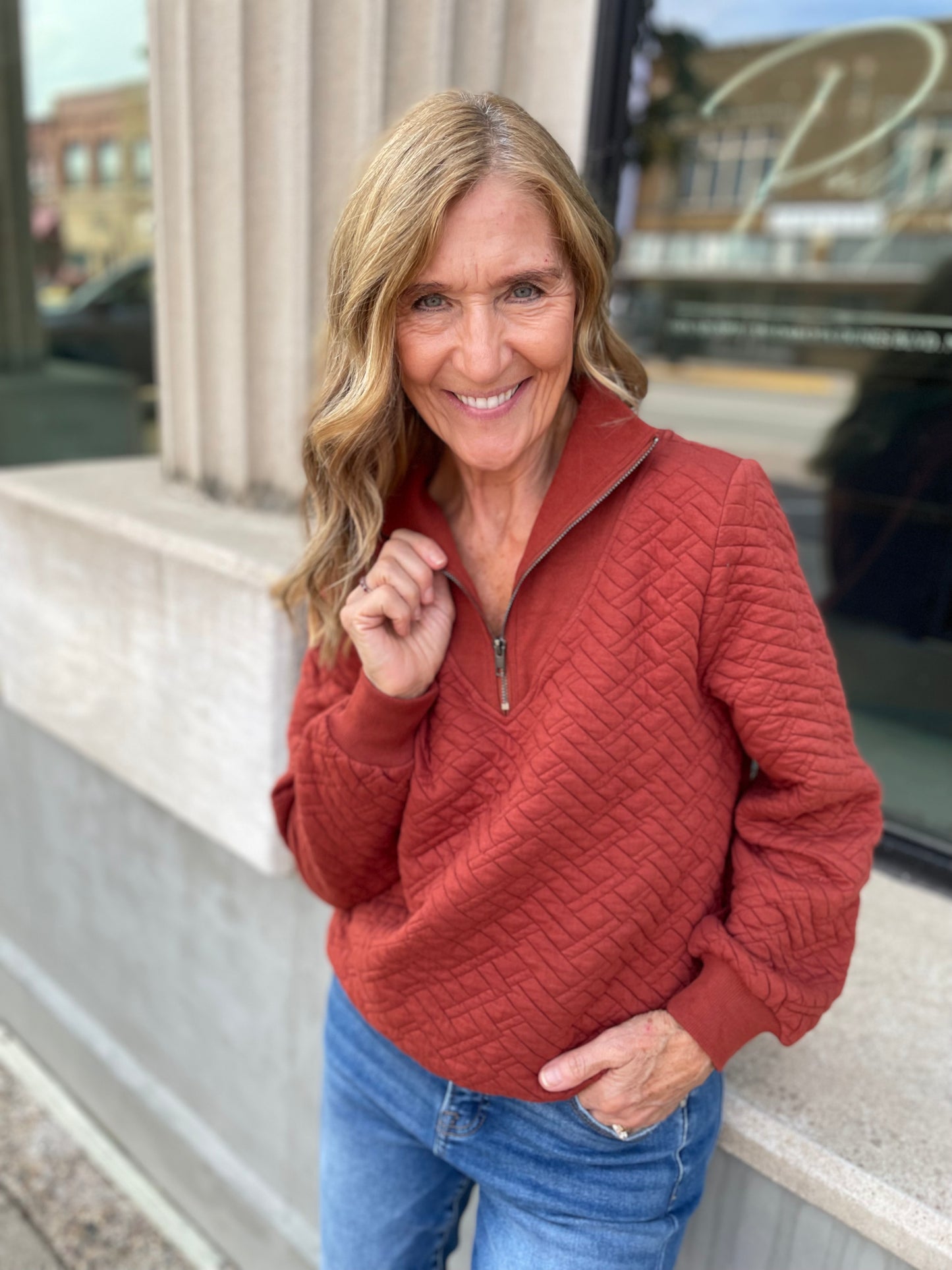 Quincy Quilted Half Zip