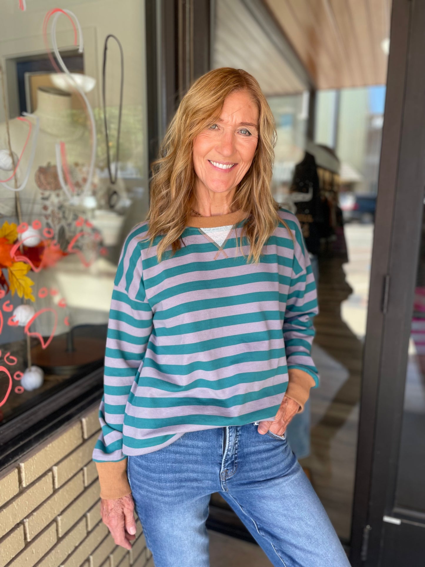 Katie Oversized Stripe Pullover