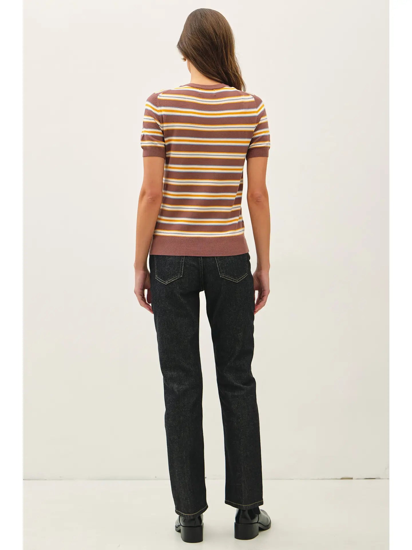 Lyza Classic Fit Stripe Sweater
