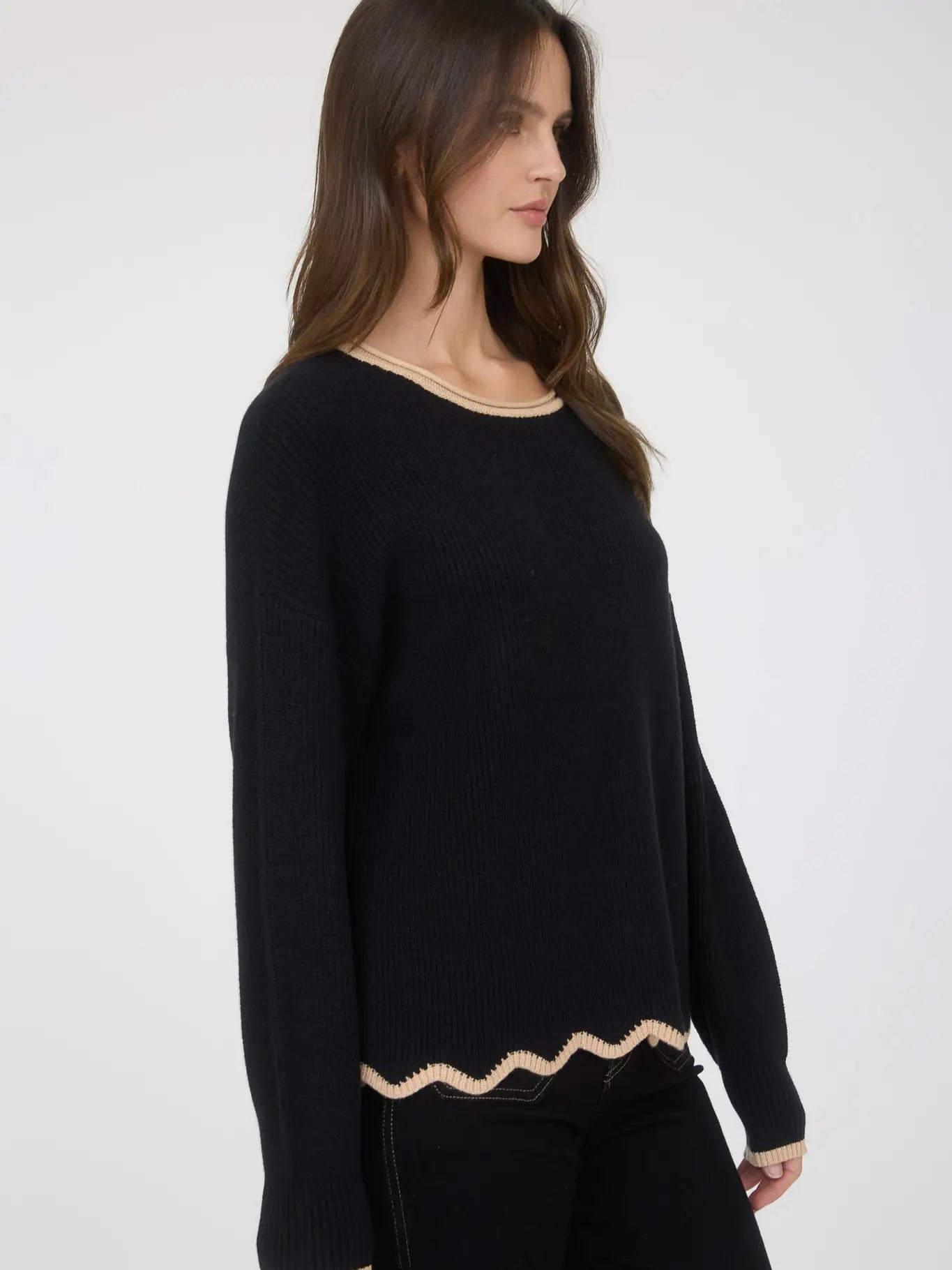 Stella Scalloped Sweater