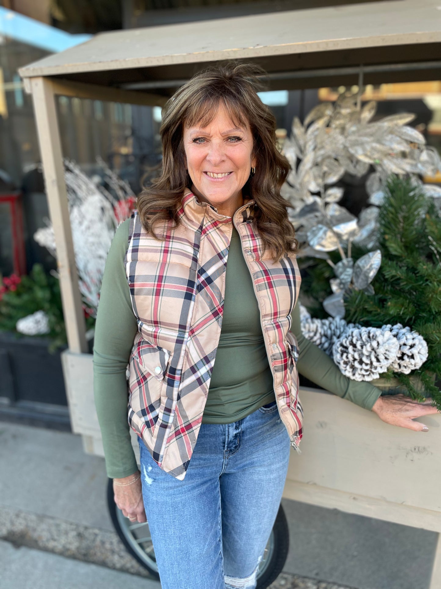 Holiday Plaid Vest