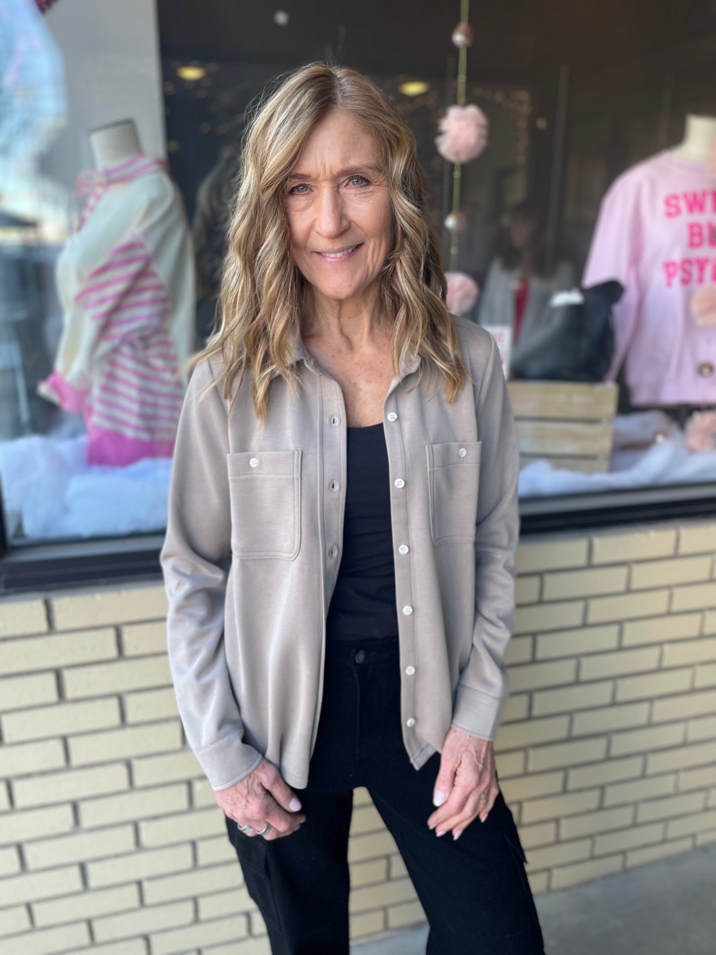 Mildred Taupe Top Small