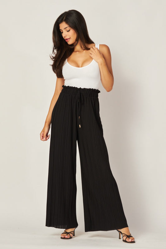 Kelsie Black Pleated Pant