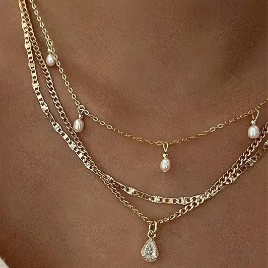 Pearl Accent Charm Necklace