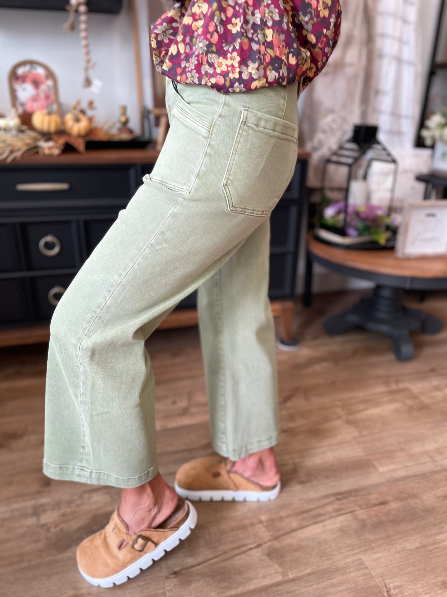 Maggie Cropped Utility Jeans