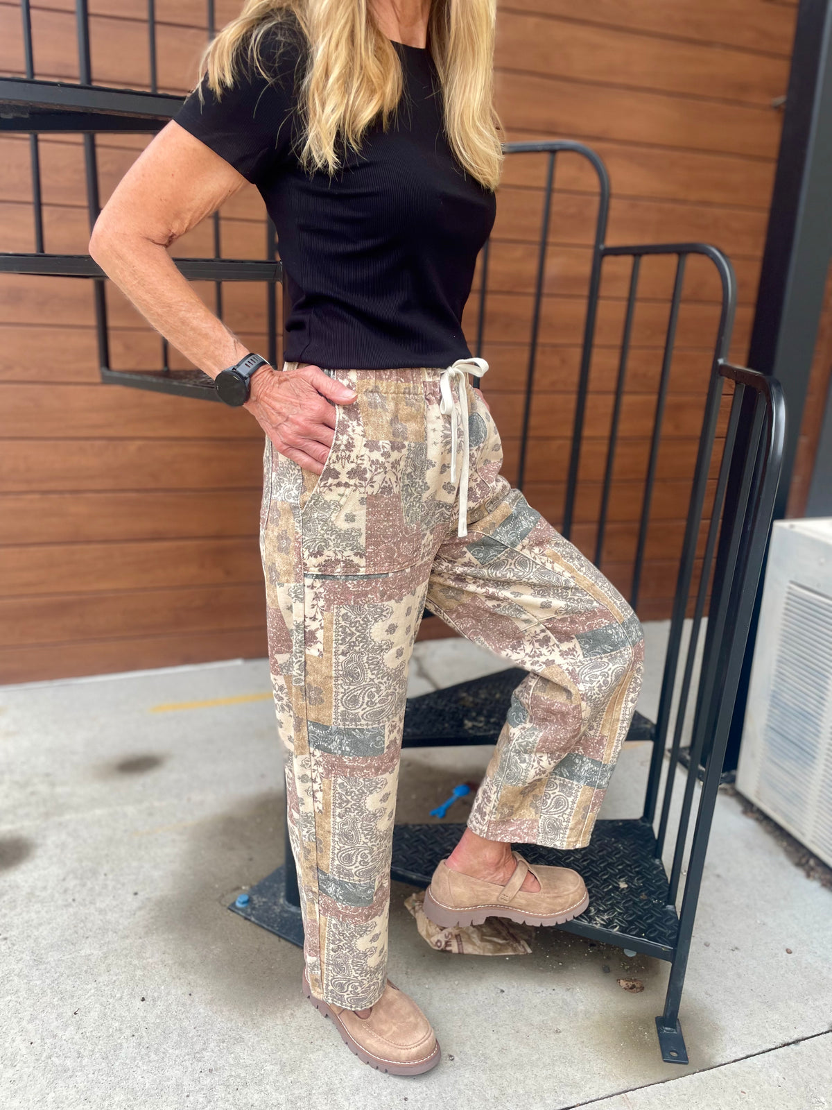 Paisley Tapestry Utility Pants