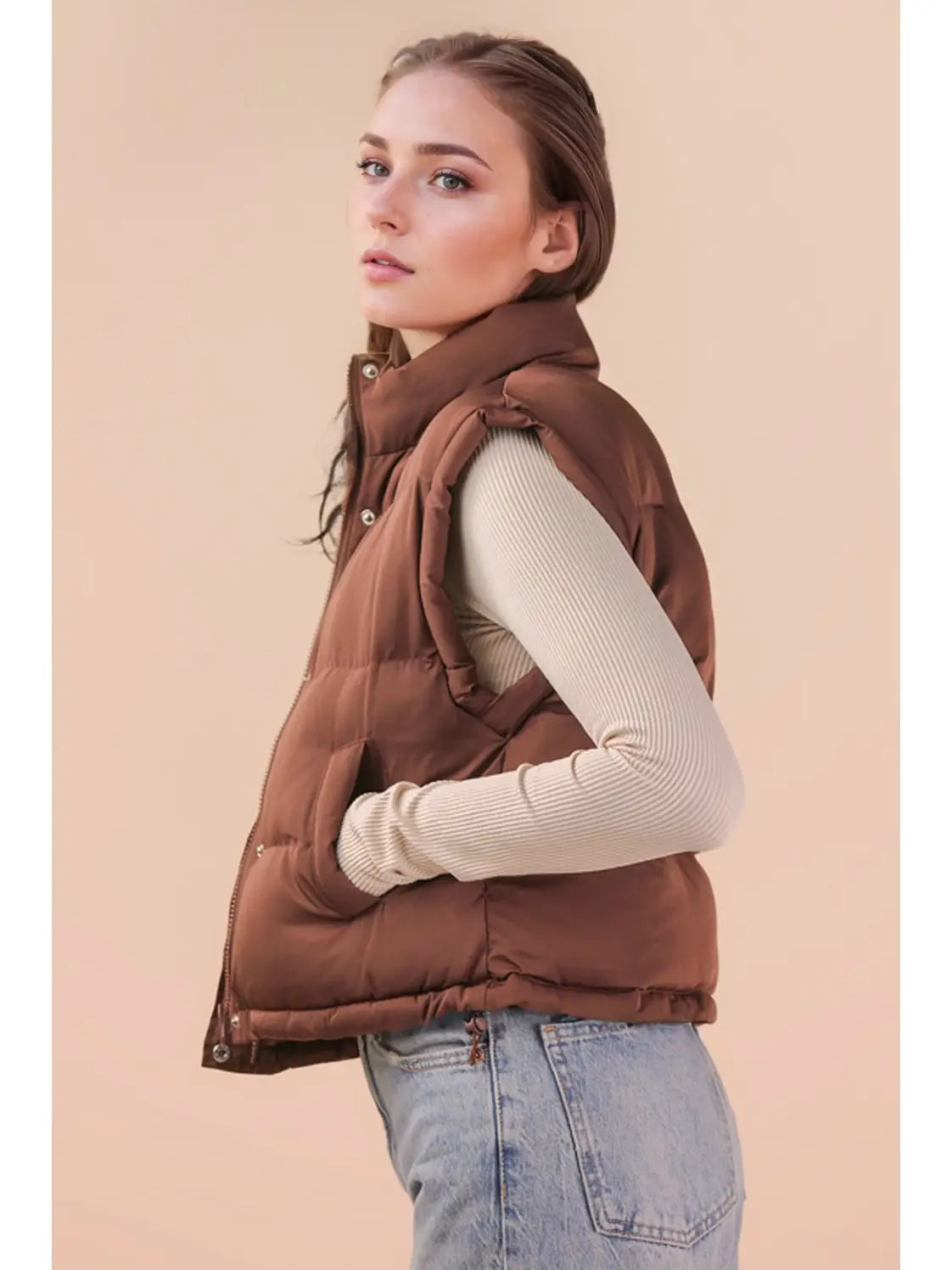 Courtney Mock Neck Puffer Vest