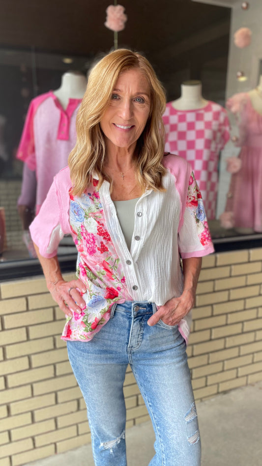 Breyce Pink Multi Top