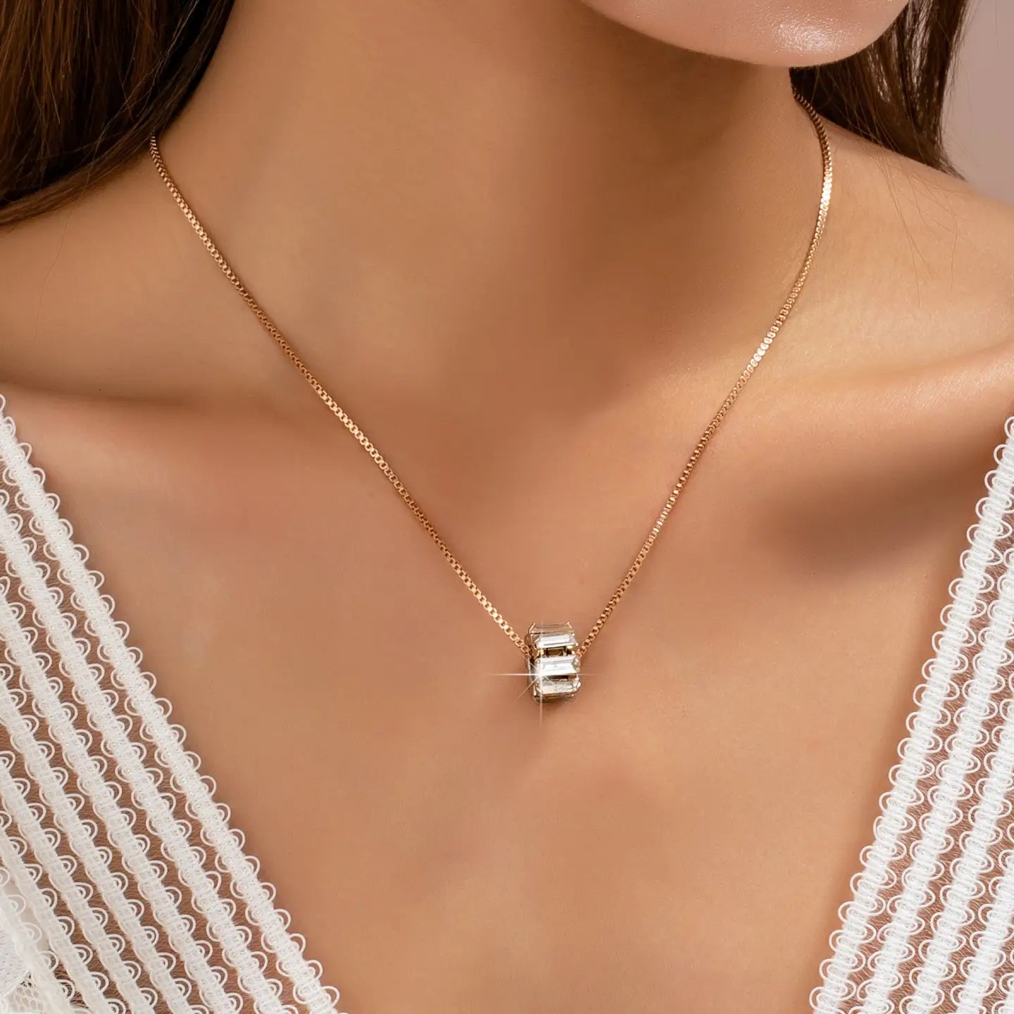 Tarnish Free Barrel Necklace