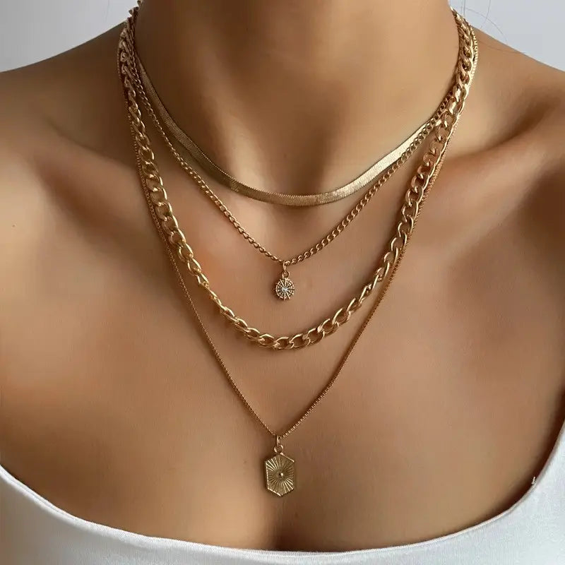 Double Charm Layered  Necklace