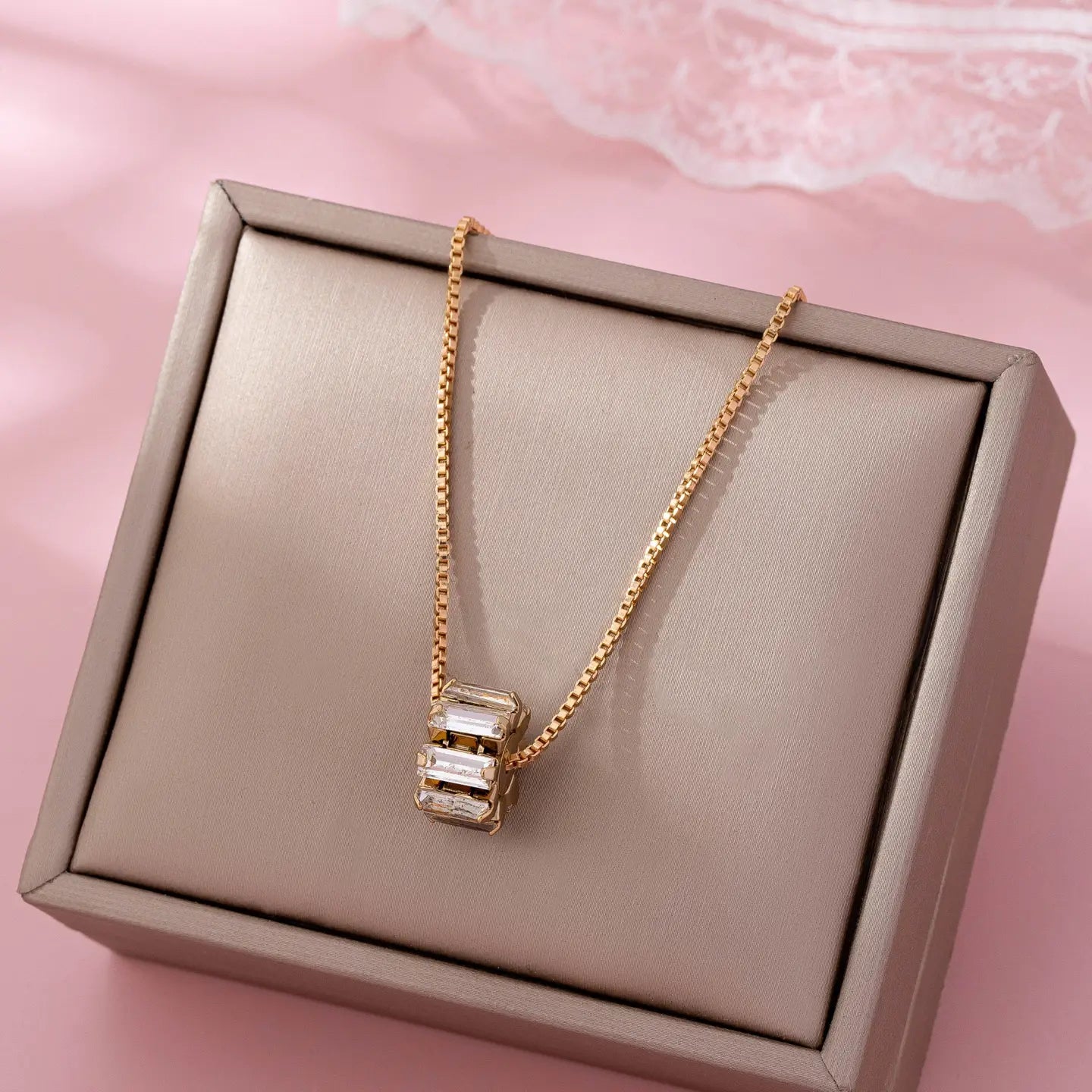 Tarnish Free Barrel Necklace
