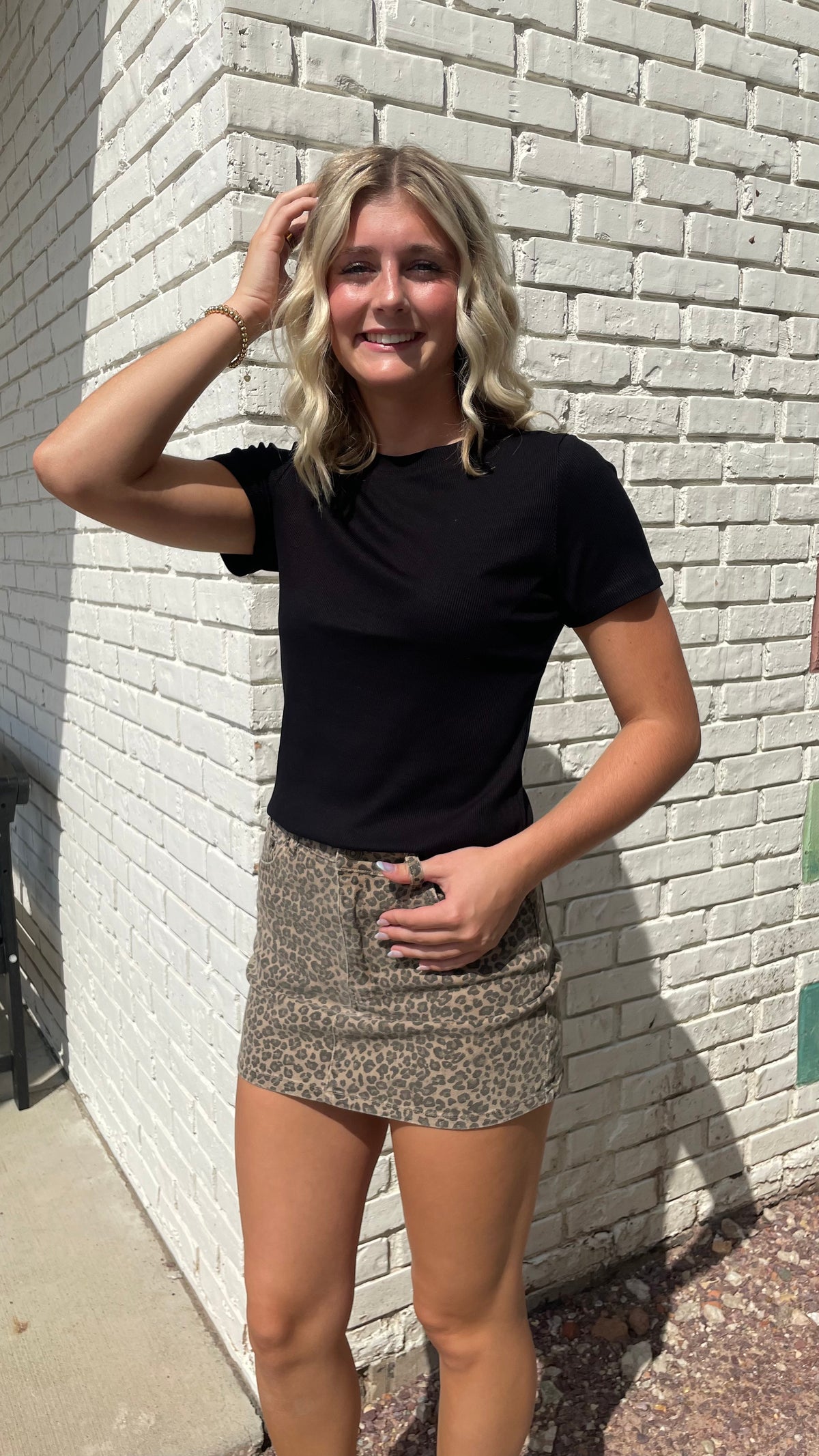 Jacksyn Leopard Mini Skirt