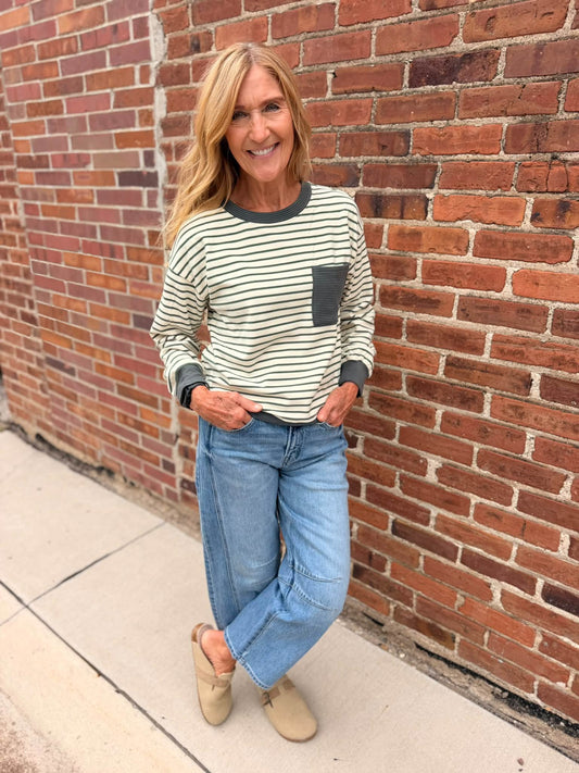 Taegan Striped Top
