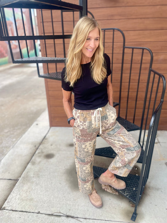 Paisley Tapestry Utility Pants