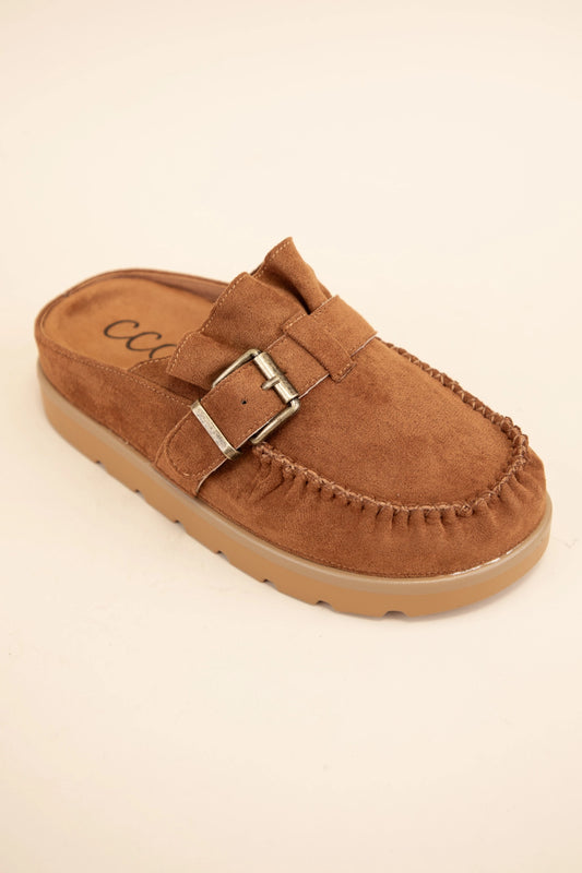 Effy Ruffle Design Slip-On Moccasin Mule