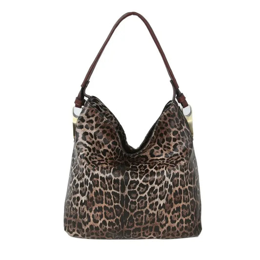 Leopard Print Hobo Bag