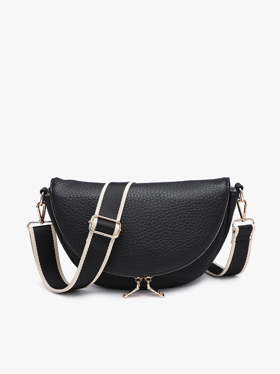 Alessandra Foldover Crescent Crossbody