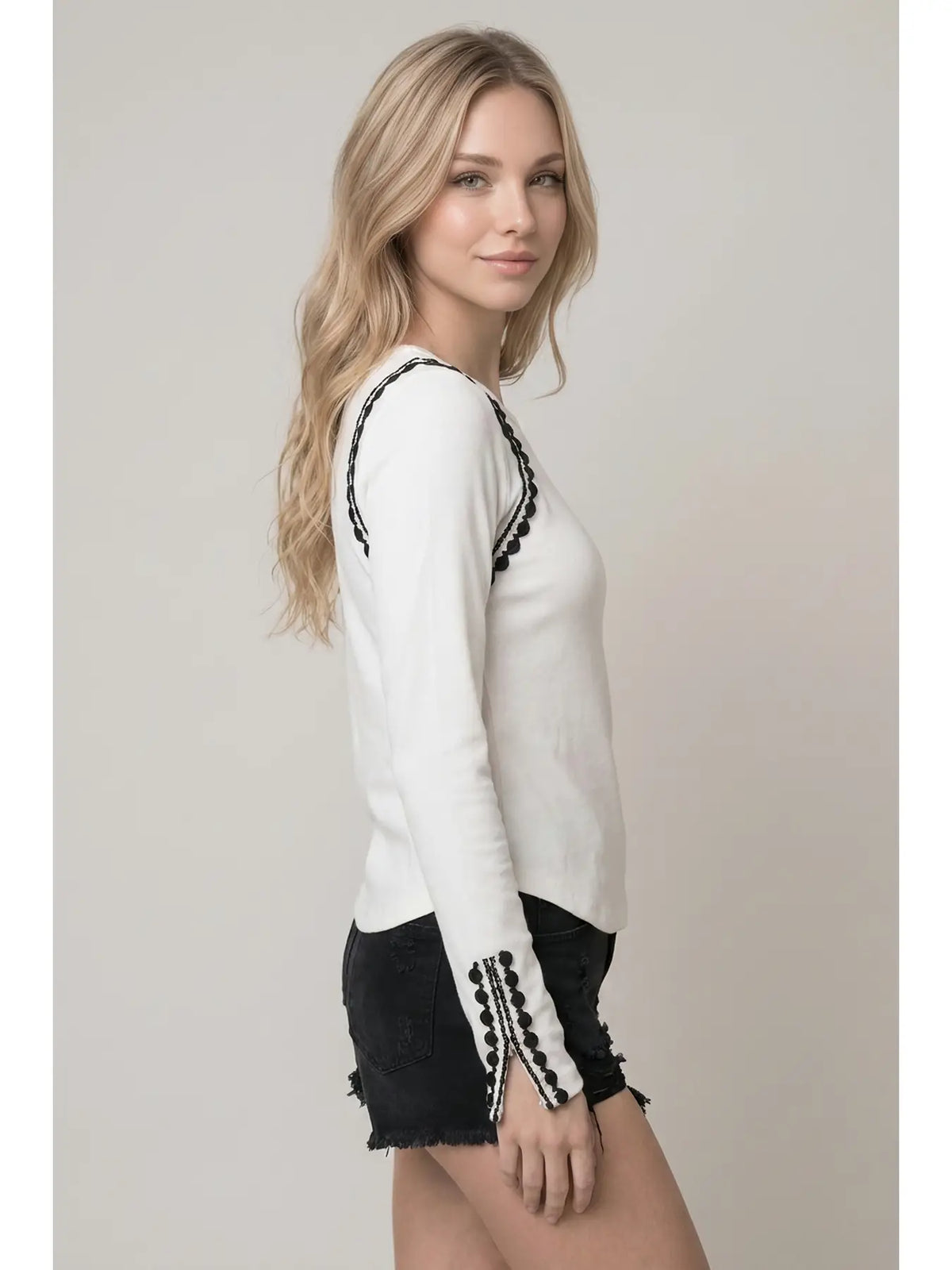 Aria Lace Trim Top