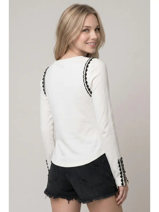 Aria Lace Trim Top