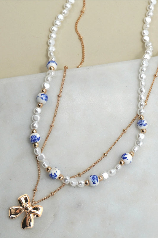 Ceramic Porcelain Pearl Necklace