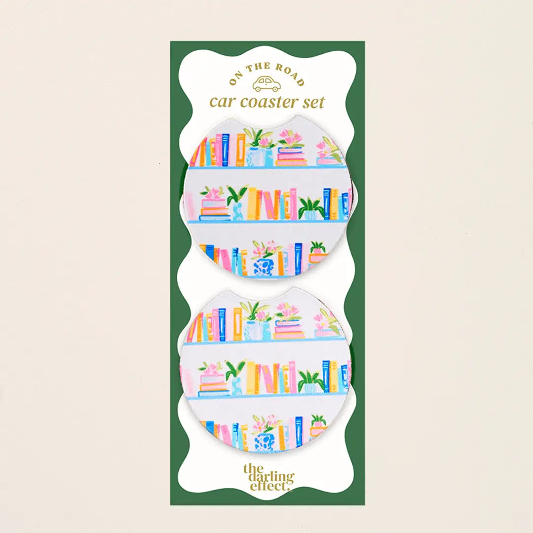 Book Shelf Car Coaster
