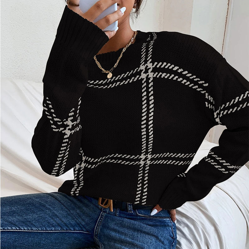 Bradie Grid Knit Sweater