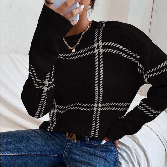 Bradie Grid Knit Sweater