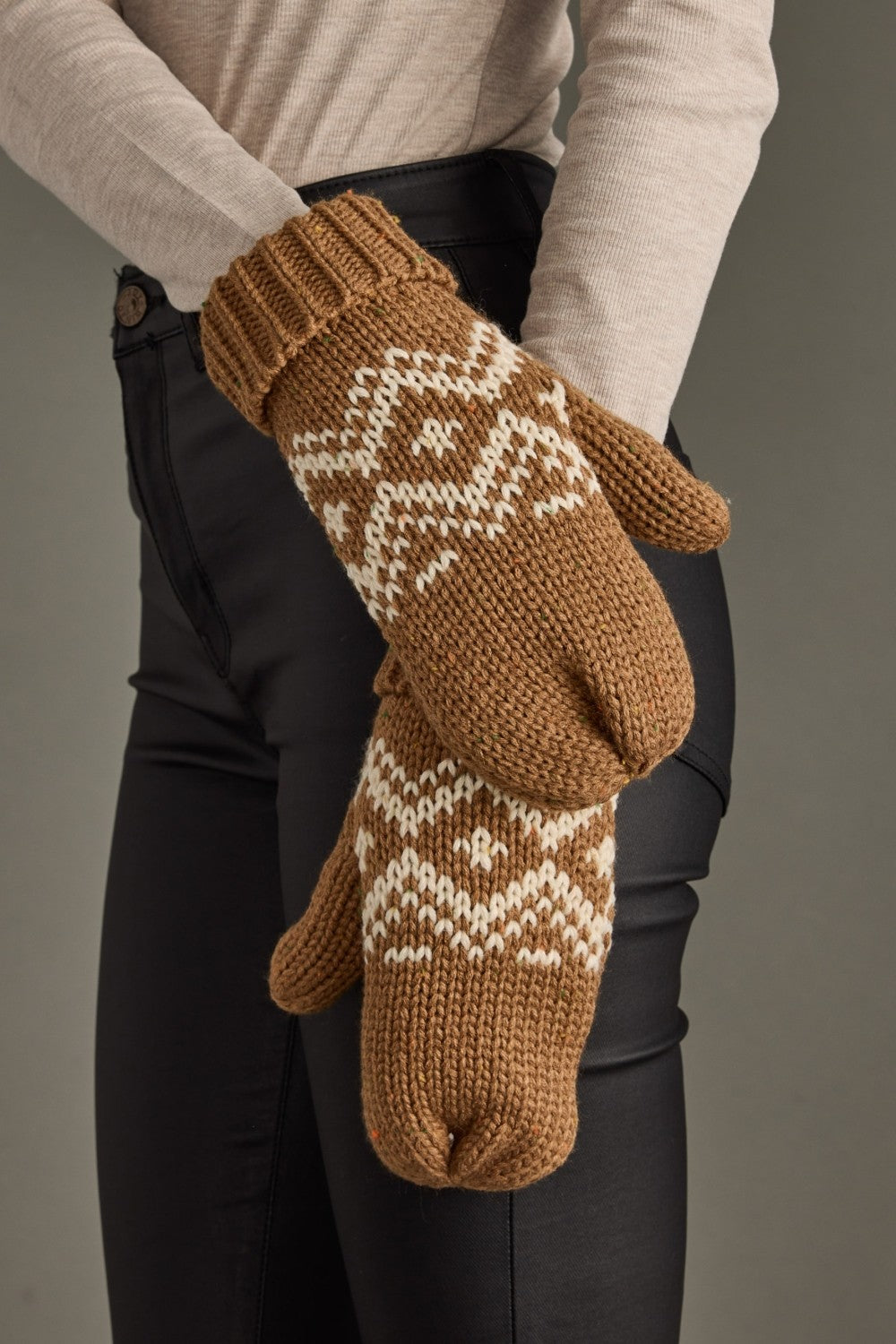 Brown Speckled Mittens