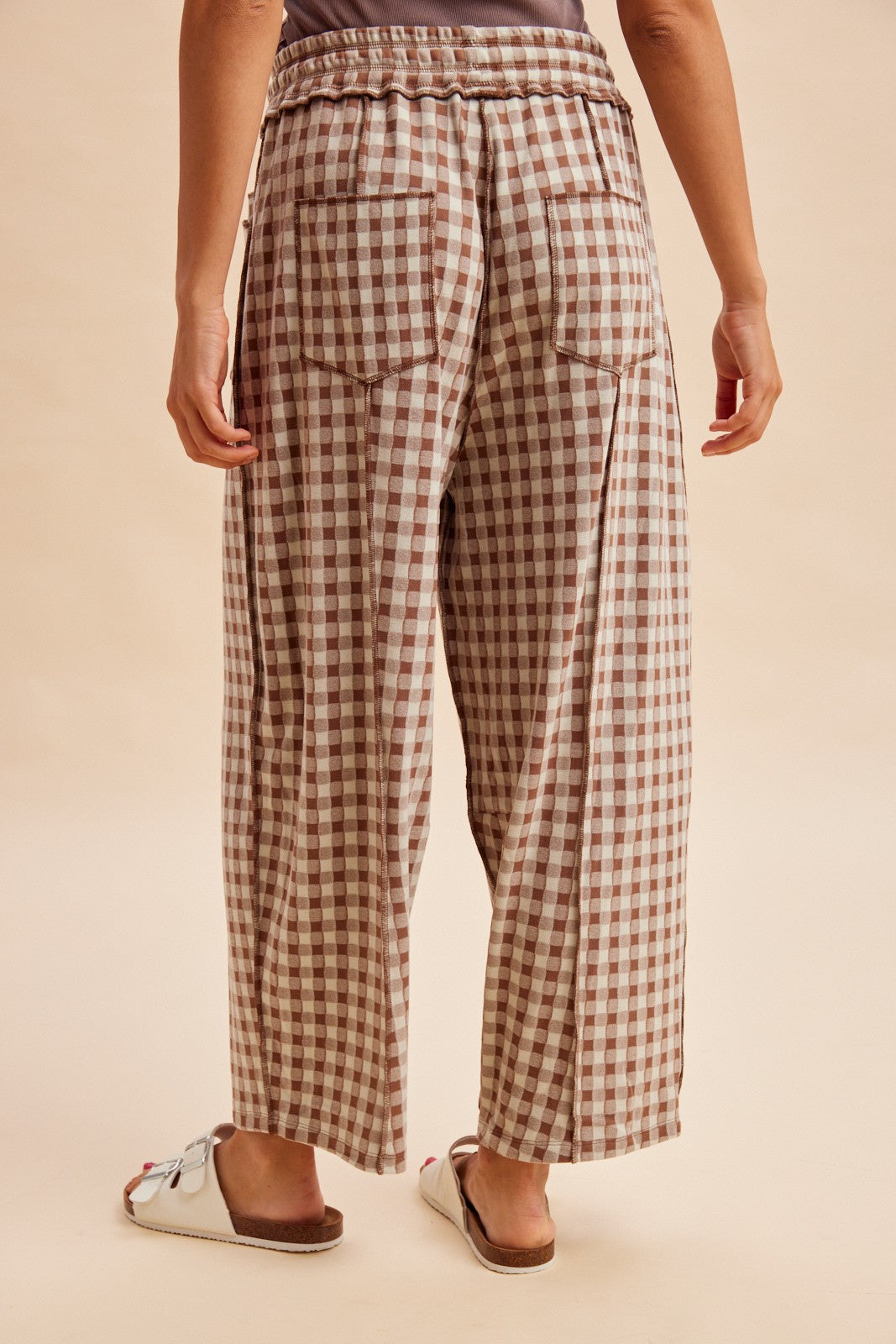 Anniewear Checkered Barrel Pant