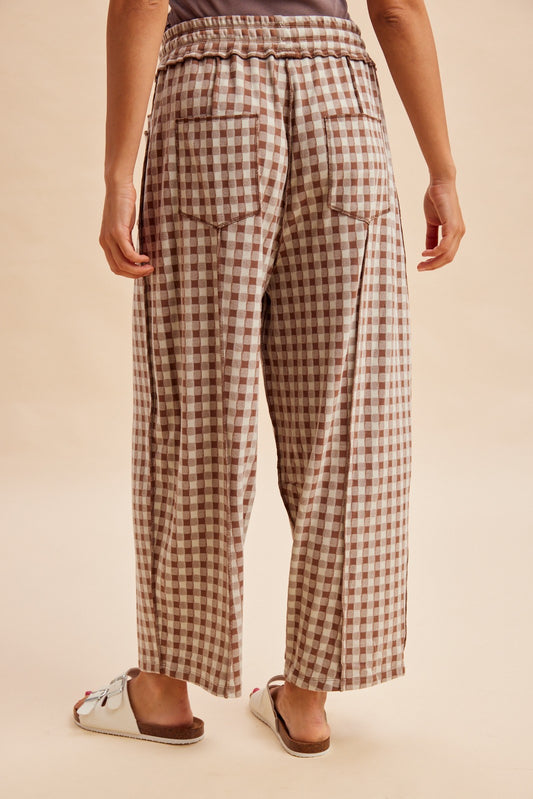 Anniewear Checkered Barrel Pant