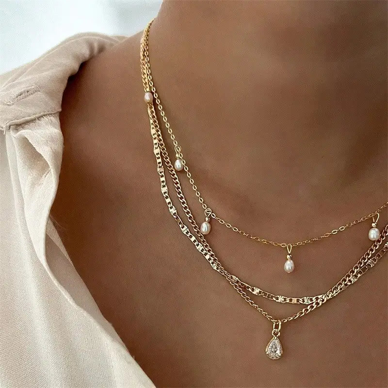 Pearl Accent Charm Necklace