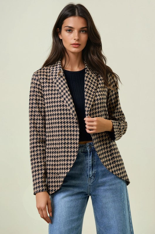 Everly Houndstooth Blazer