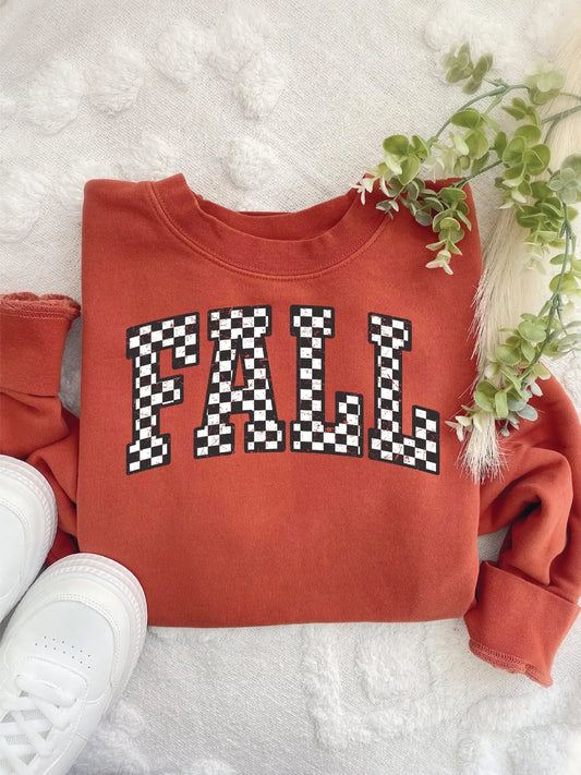 Checkered Fall Crewneck