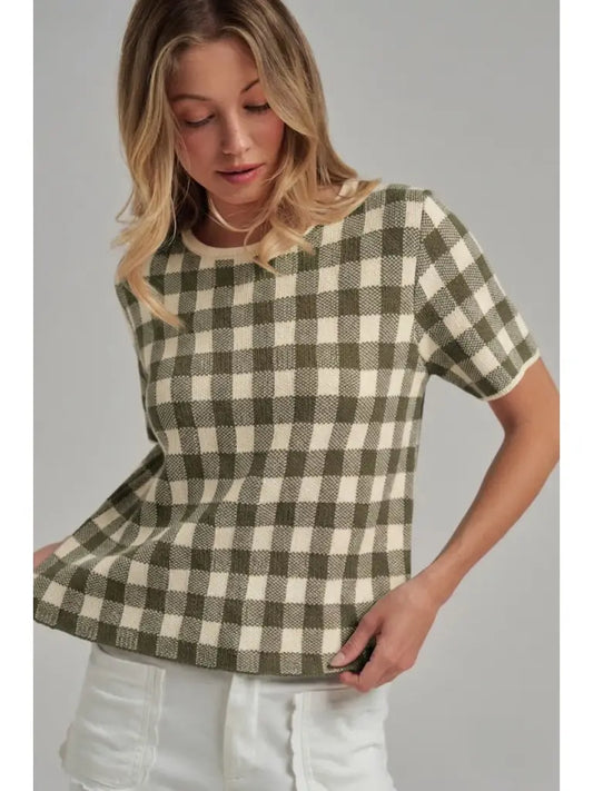 Gracie Gingham Sweater
