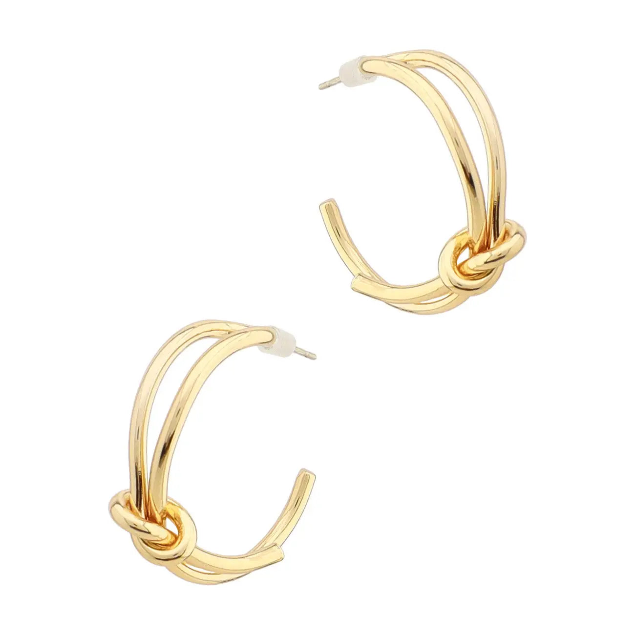 Gold Knotted Earrings