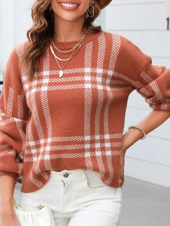 Hattie Plaid Sweater