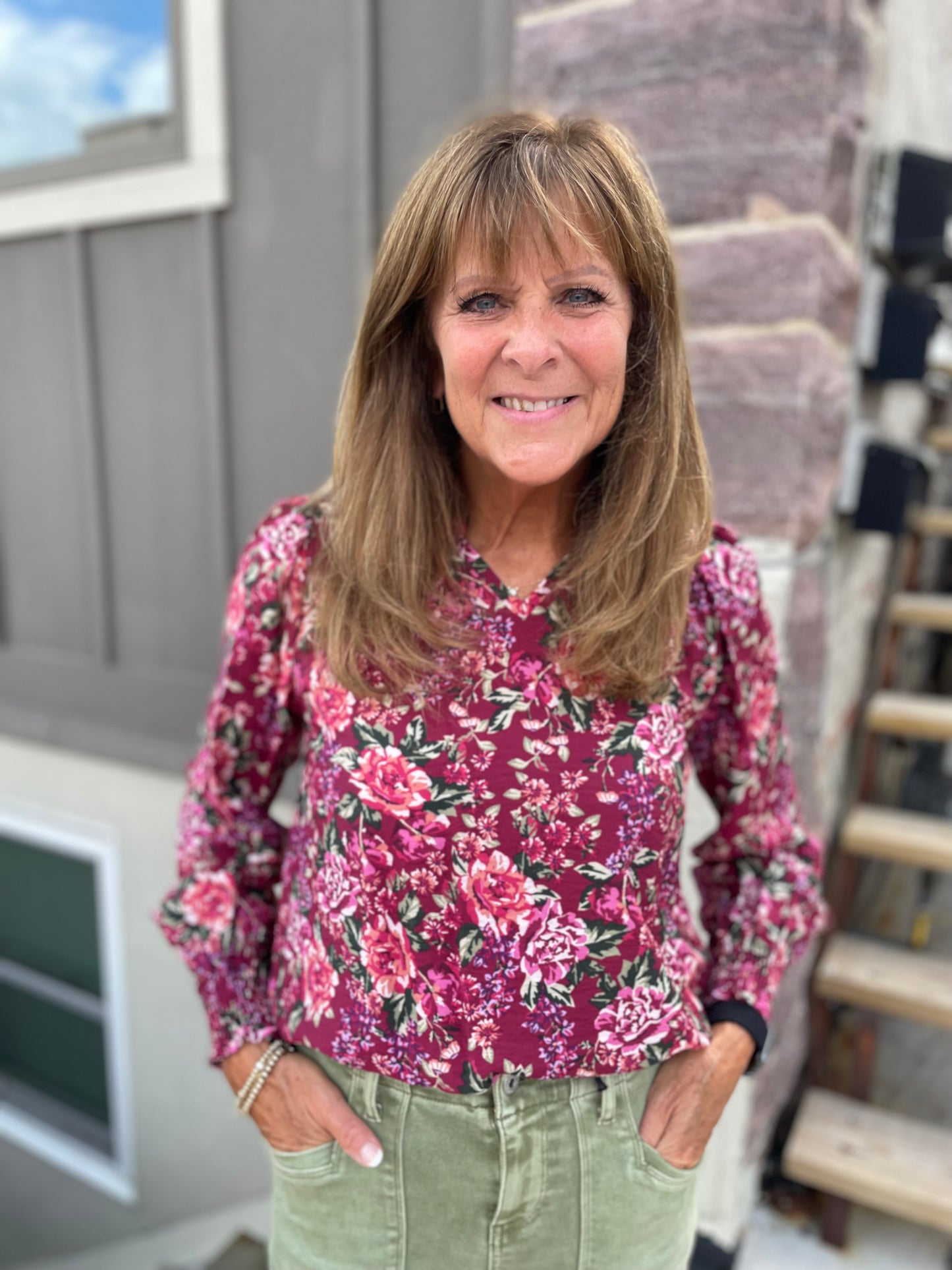 Carrissa Floral Ruffle Blouse