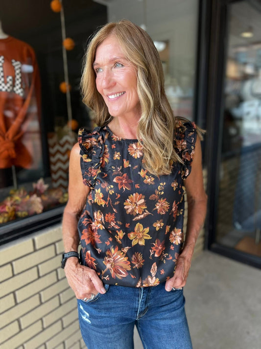 Margo Floral Ruffle Tank