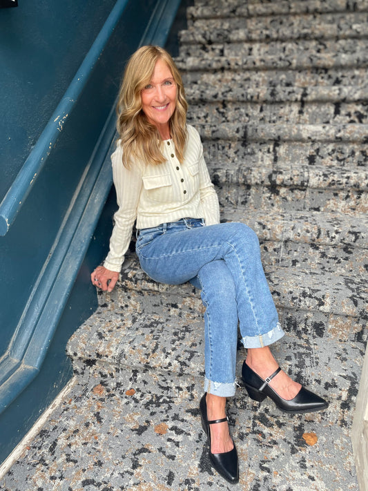 Colleen Henley Button Top