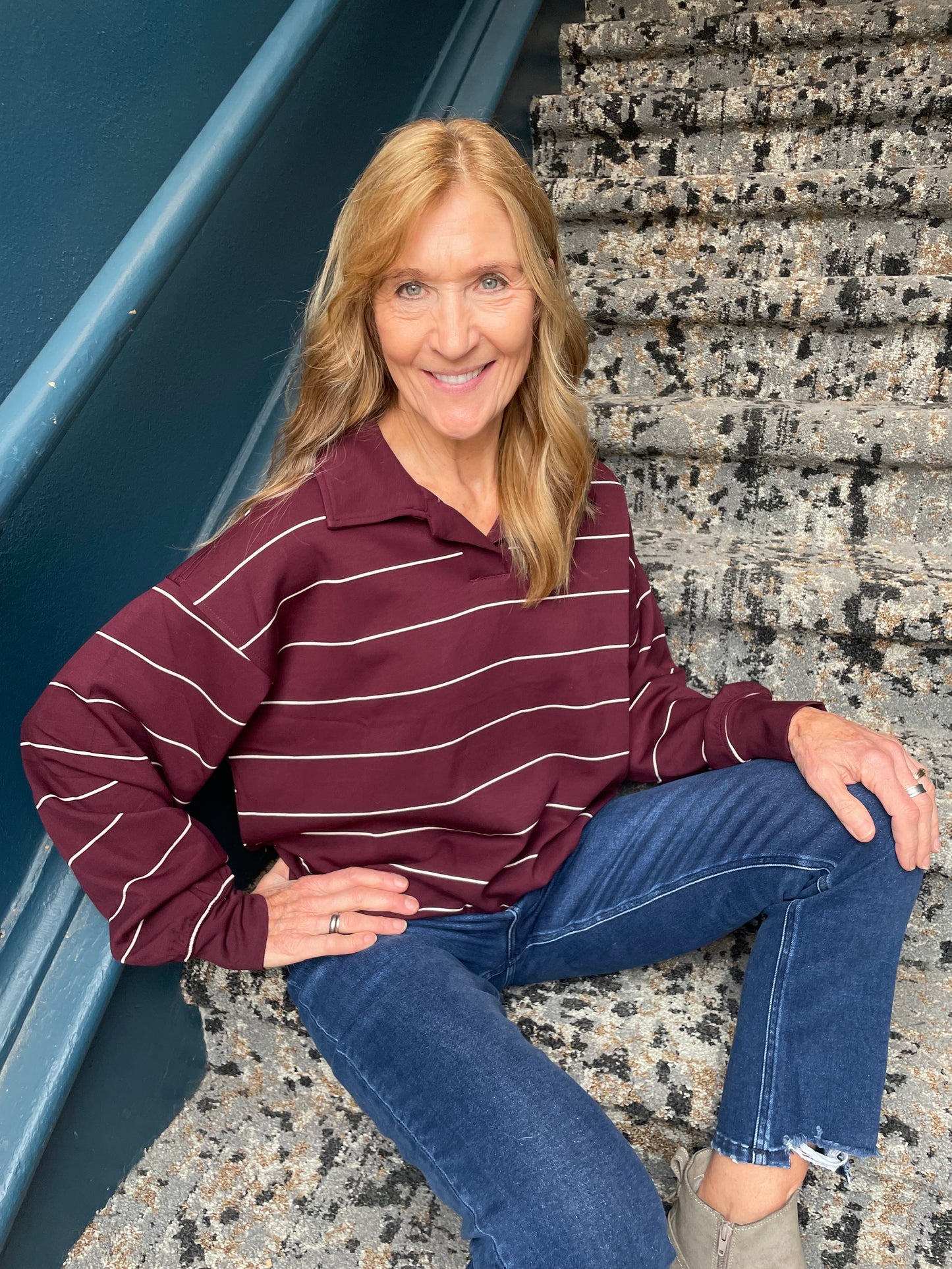 Jessa Scuba Striped Jacket